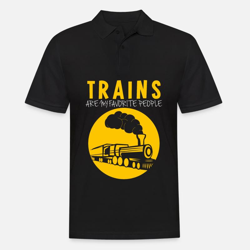 Modeleisenbahn Eisenbahn Lokführer - Männer Poloshirt - Schwarz