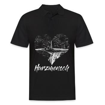 Harz Wandern Harzer Herz Brocken - Männer Poloshirt - Schwarz - Vorne - Kai (181cm)