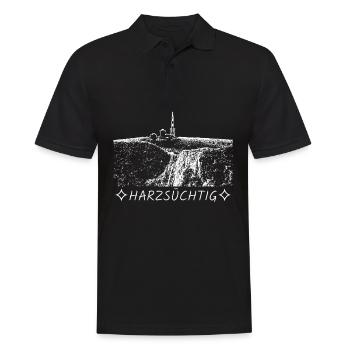Harz Wandern Brocken Harzer Wanderung - Männer Poloshirt - Schwarz - Vorne - Kai (181cm)
