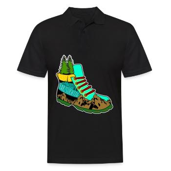 Harz Wanderung Wandern Brocken - Männer Poloshirt - Schwarz - Vorne - Kai (181cm)