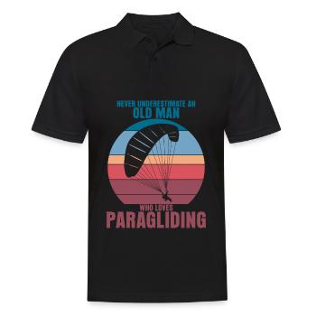 Parapente Parapente Retro Gleitsegeln - Polo Homme - noir - Devant - Kai (181cm)