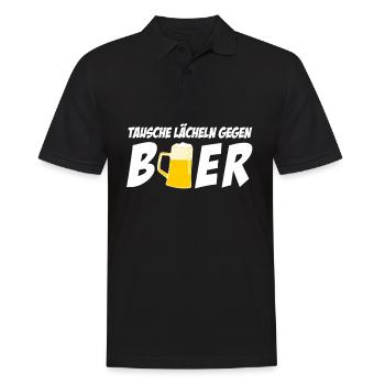 Bier Spruch - Männer Poloshirt - Schwarz - Vorne - Kai (181cm)