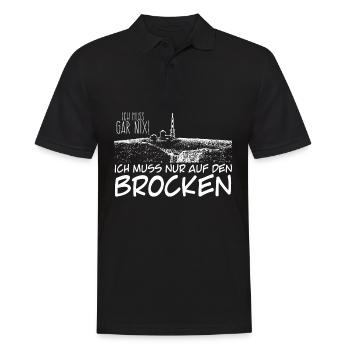 Harz Wandern Harzer Brocken - Männer Poloshirt - Schwarz - Vorne - Kai (181cm)