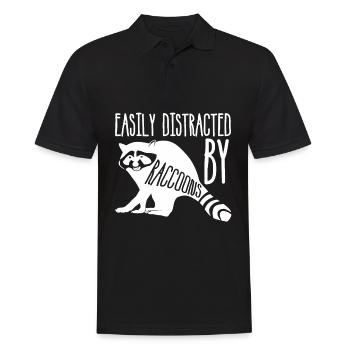 Waschbär Waschbären - Männer Poloshirt - Schwarz - Vorne - Kai (181cm)