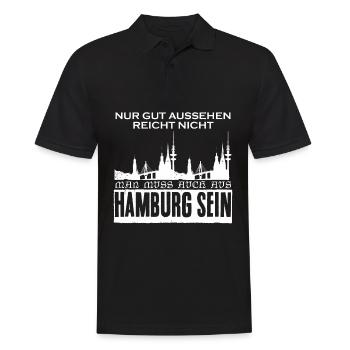 Hamburg Spruch für Hamburger - Männer Poloshirt - Schwarz - Vorne - Kai (181cm)