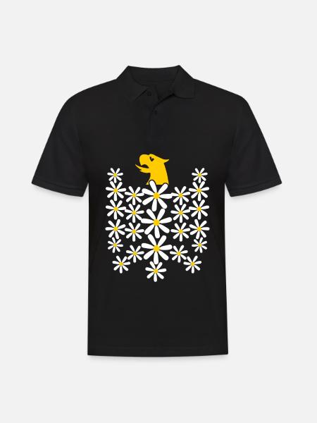 Daisy Federal Eagle de fleurs - Polo Homme - noir