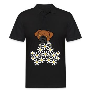 Daisy Dog of Flowers - Men's Polo Shirt - black - Front - Kai (181cm)
