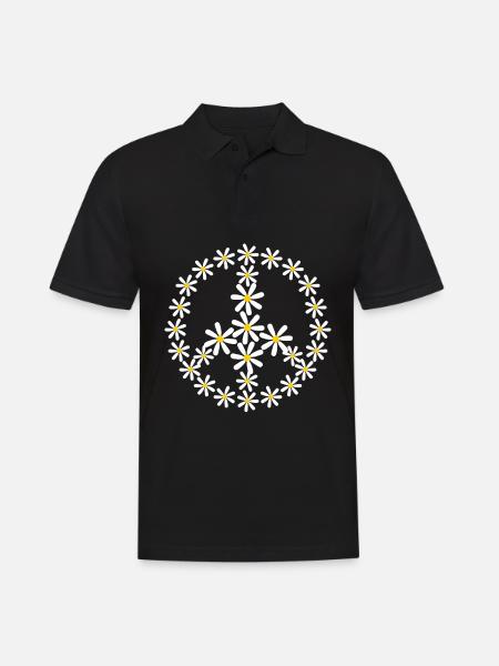 Peace Peace Sign Pacifism - Men's Polo Shirt - black