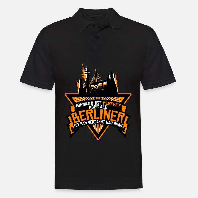 Berlin Spruch Berliner - Männer Poloshirt - Schwarz