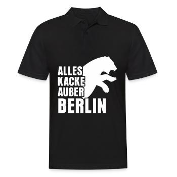 Berlin Spandau Berliner - Männer Poloshirt - Schwarz - Vorne - Kai (181cm)