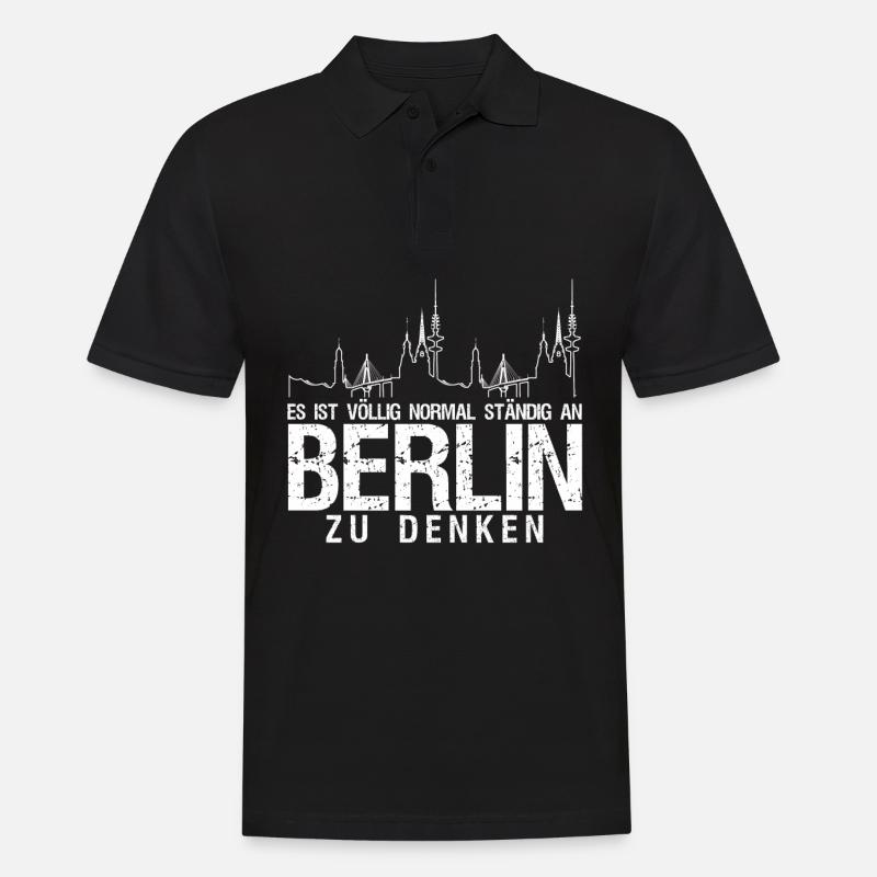 Berlin Pankow Berliner - Männer Poloshirt - Schwarz