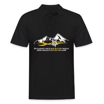 Bayern Berge - Männer Poloshirt - Schwarz - Vorne - Kai (181cm)