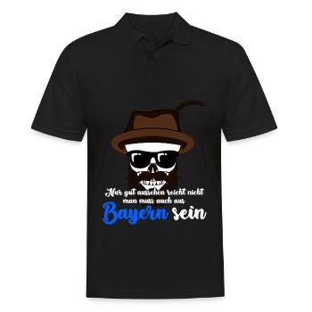 Bayern Hut - Männer Poloshirt - Schwarz - Vorne - Kai (181cm)