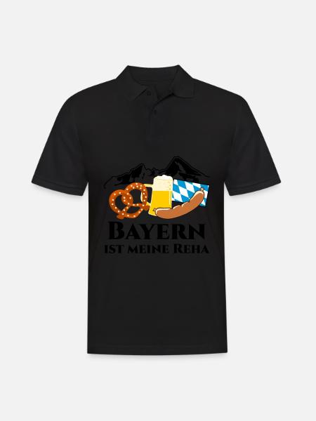 Bayern bayrisches Bier - Männer Poloshirt - Schwarz