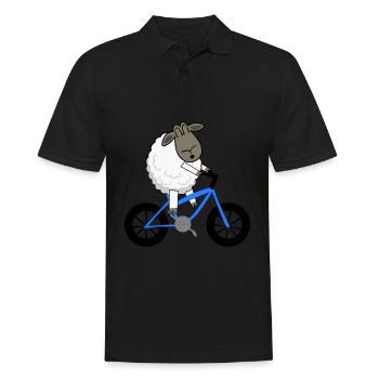 Moutons à vélo - Polo Homme - noir - Devant - Kai (181cm)