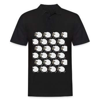 Sheep Sheep - Men's Polo Shirt - black - Front - Kai (181cm)