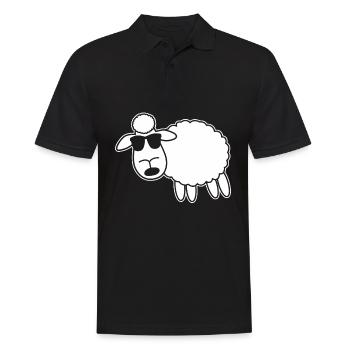 Sheep with sunglasses - Men's Polo Shirt - black - Front - Kai (181cm)