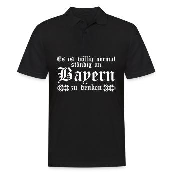 Bayern bayrischer Spruch - Männer Poloshirt - Schwarz - Vorne - Kai (181cm)