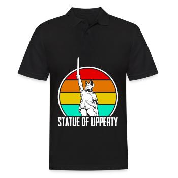 Teuteburger Wald Hermannsdenkmal - Männer Poloshirt - Schwarz - Vorne - Kai (181cm)