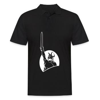 Hermannsdenkmal Varusschlacht - Männer Poloshirt - Schwarz - Vorne - Kai (181cm)