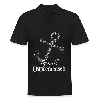 Ostseeküste Ostseemensch Möwen Ostsee - Männer Poloshirt - Schwarz - Vorne - Kai (181cm)