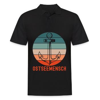 Ostseeküste Ostseemensch Ostsee - Männer Poloshirt - Schwarz - Vorne - Kai (181cm)