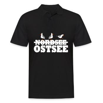 Ostseeküste Möwen Ostsee - Männer Poloshirt - Schwarz - Vorne - Kai (181cm)