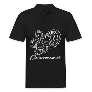 Ostsee Wellen Ostseeküste - Männer Poloshirt - Schwarz - Vorne - Kai (181cm)