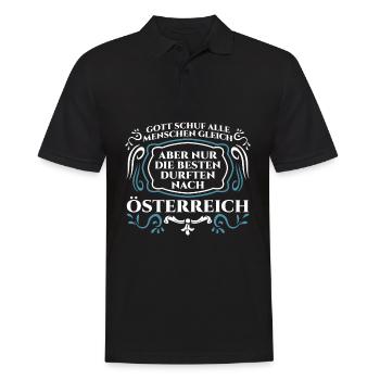 Österreich Urlaub Österreicher - Männer Poloshirt - Schwarz - Vorne - Kai (181cm)