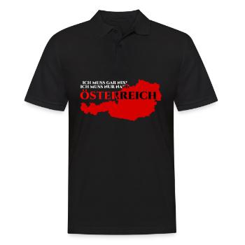 Österreich Urlaub Spruch Österreicher - Männer Poloshirt - Schwarz - Vorne - Kai (181cm)