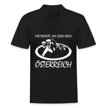 Österreich Urlaub Tirol Wien Innsbruck - Männer Poloshirt - Schwarz - Vorne - Kai (181cm)