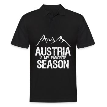 Austria Austrians - Men's Polo Shirt - black - Front - Kai (181cm)