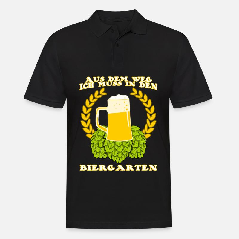 Biergarten Bier Bierkrug Bierfest - Männer Poloshirt - Schwarz
