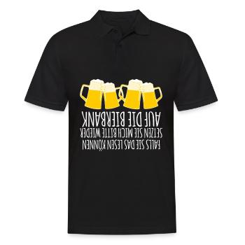 Bier Biergarten Bierkrug Bierfest - Männer Poloshirt - Schwarz - Vorne - Kai (181cm)
