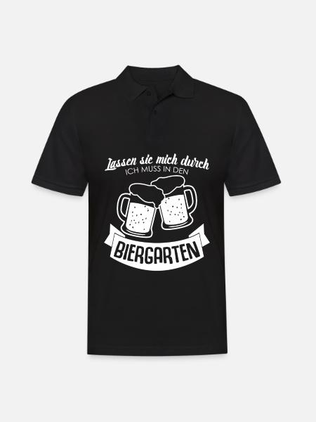 Biergarten Bierglas Bier Bierfest - Männer Poloshirt - Schwarz
