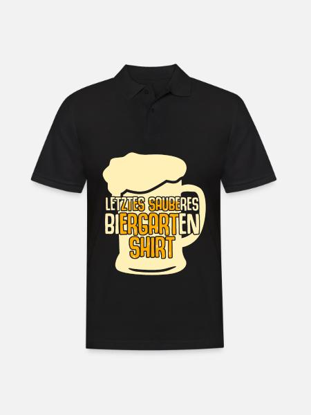 Biergarten - Männer Poloshirt - Schwarz