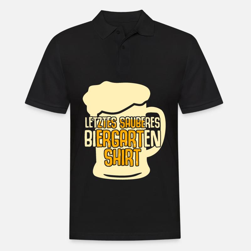Biergarten - Männer Poloshirt - Schwarz