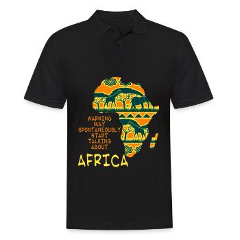 Safari en Afrique - Polo Homme - noir - Devant - Kai (181cm)