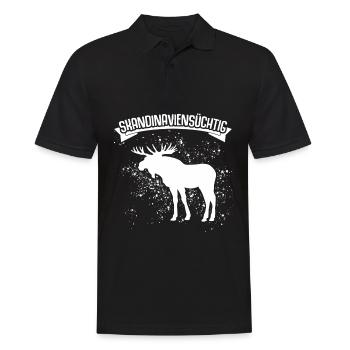 Skandinavien Elche Norwegen - Männer Poloshirt - Schwarz - Vorne - Kai (181cm)