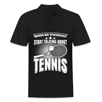 Tennis Joke Tennis Racket - Men's Polo Shirt - black - Front - Kai (181cm)