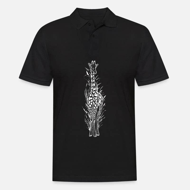 Giraffe Tree Giraffes - Men's Polo Shirt - black