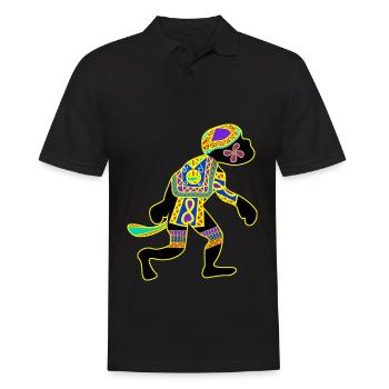 Singe avec motifs Singe - Polo Homme - noir - Devant - Kai (181cm)