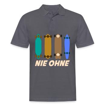 Longboard Longboarding Longboarder - Männer Poloshirt - Anthrazit - Vorne - Nico (186cm)