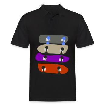 Longboard Skateboard Longboarder - Männer Poloshirt - Schwarz - Vorne - Kai (181cm)