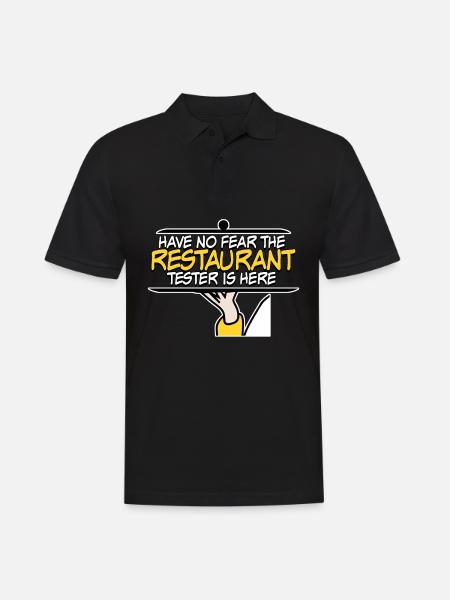 Restaurant Restauranttester Essen - Männer Poloshirt - Schwarz