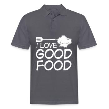 Restaurant gutes Essen Kochen - Männer Poloshirt - Anthrazit - Vorne - Nico (186cm)