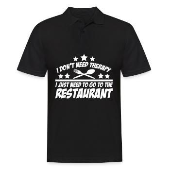 Restaurant Restaurant Manger à l’extérieur Cuisiner des couverts - Polo Homme - noir - Devant - Kai (181cm)