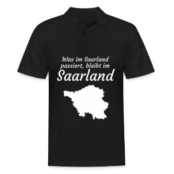Saarland saarländisch Saarländer - Männer Poloshirt - Schwarz - Vorne - Kai (181cm)