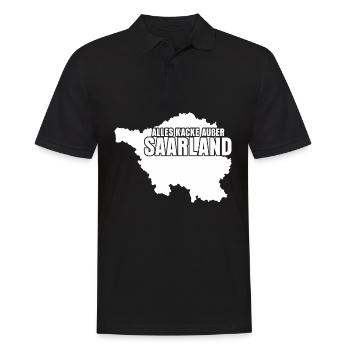 Saarland Witz Saarländer - Männer Poloshirt - Schwarz - Vorne - Kai (181cm)