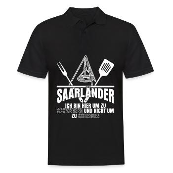 Schwenken Saarland Grillen Saarländer - Männer Poloshirt - Schwarz - Vorne - Kai (181cm)